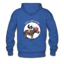 Load image into Gallery viewer, Let&#39;s Get Wild Hoodie (Light Text) - royal blue
