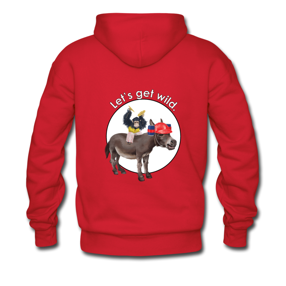 Let's Get Wild Hoodie (Light Text) - red