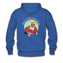 Load image into Gallery viewer, Don&#39;t Drink and Drive Hoodie (light text) - royal blue
