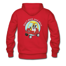 Load image into Gallery viewer, Don&#39;t Drink and Drive Hoodie (light text) - red
